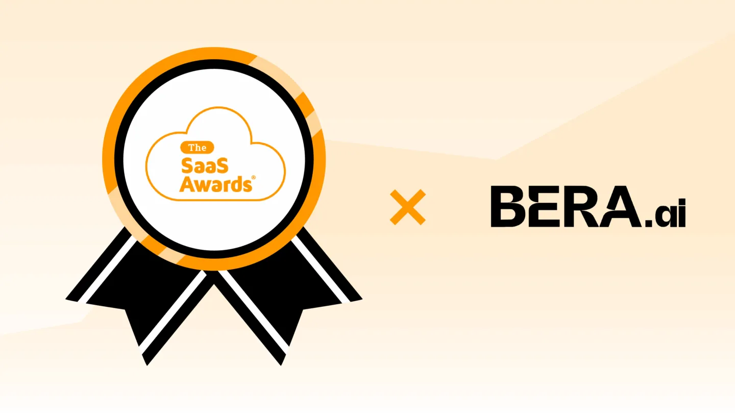 A badge for BERA's SaaS awards win.